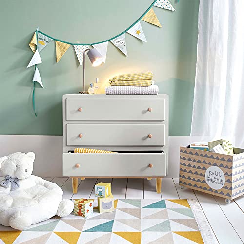 LCOUACEO Möbelfüße Holz Tischbeine 4 Stück Konisch Möbelbeine Ersatz 12cm Sofafüße Holzbeine für Möbel Schrank Beine Schrankfüße mit Montageplatte Gummipads für Tisch Sofa Bett Schrank Couch