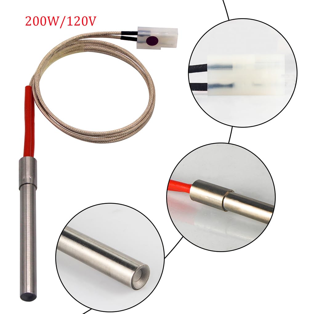 BBQ Experience Fire Burn Pot HotRod Kit accenditore per griglia a pellet Accensione affidabile ogni Per volta Metallo con accessorio