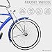 MICARGI Mustang GTS Bikes Stretch Beach Cruiser Bike 26-in Classic Bicycle Retro Bicycle with Comfortable Seats Single Speed Bicycle for Adults (Blue)