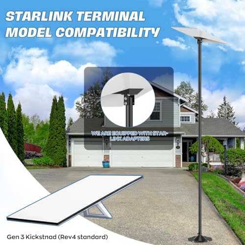 Fixation Starlink réglable à 360° et kit de montage mural long - 7