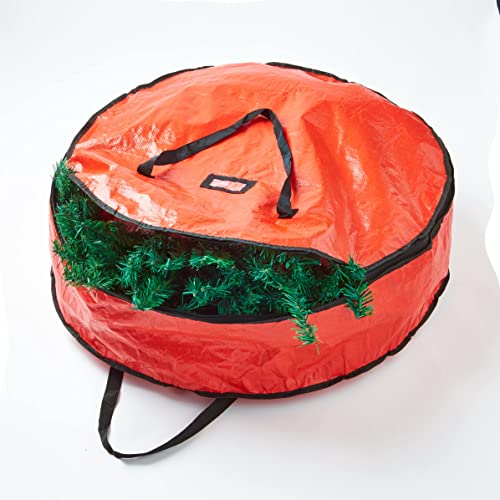 Home Treats Boîte de rangement pour boules de Noël, sacs de rangement et support pour papier cadeau (sac de rangement rond) Cover