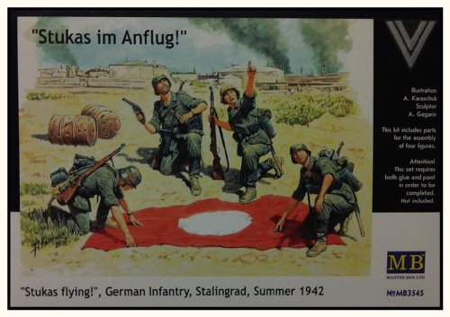 Set figuras 1/35 Stukas Flying 4 piezas miniatura 1