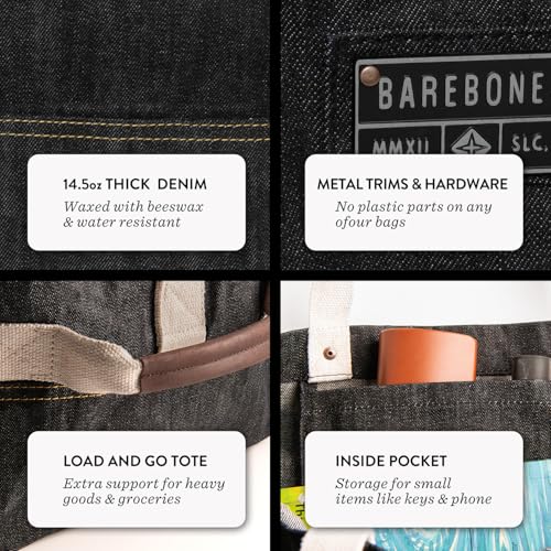Bolsa Tote grande de lona encerada Barebones miniatura 5