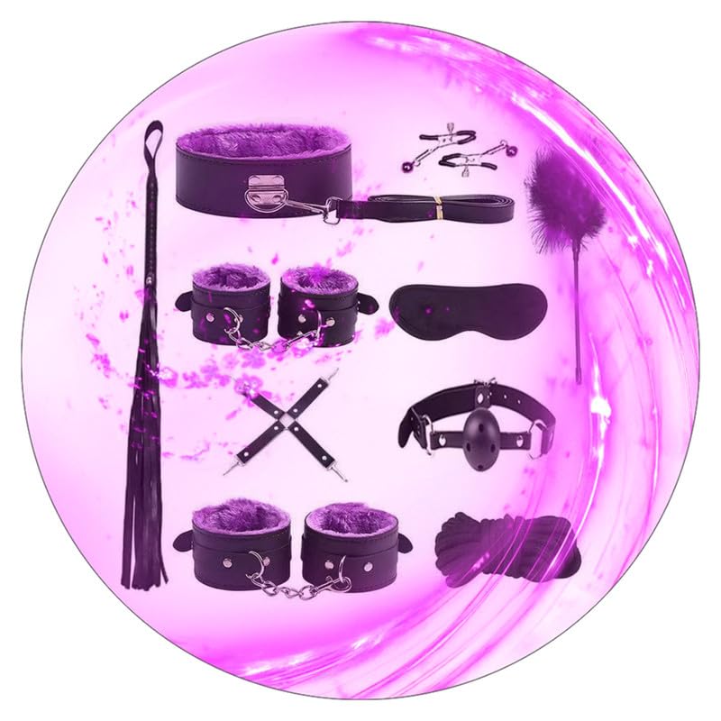 Ensemble d'entraînement en cuir violet pour des séances d'endurance immersives à la maison
