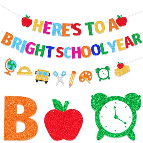 Bannière rentrée scolaire HOWAF guirlande décorative pour premier jour d école et fond photo