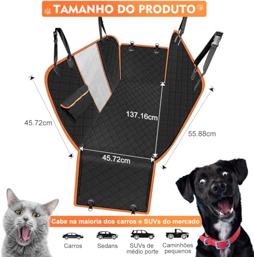 Capa Protetora Pet Para Carro Impermeável, Antiderrapante, Resistente ao Desgaste, Grande Capacidade