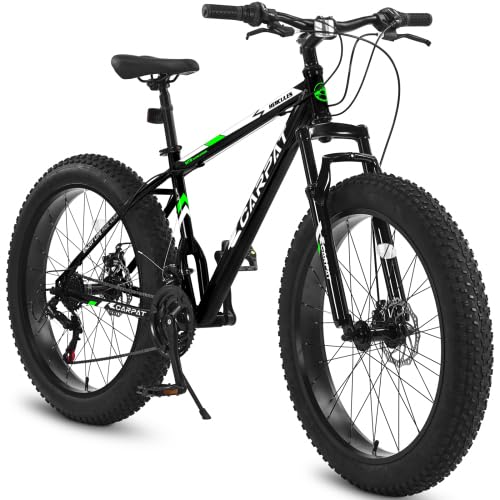 26 Inch Fat Tires Mountain Bike, 21-Speed All...
