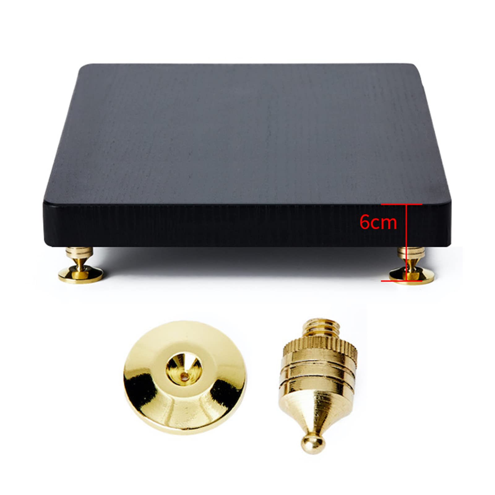 Staffa per altoparlante, base universale per subwoofer desktop, suono surround home theater con assorbitore e kit di cuscinetti in rame