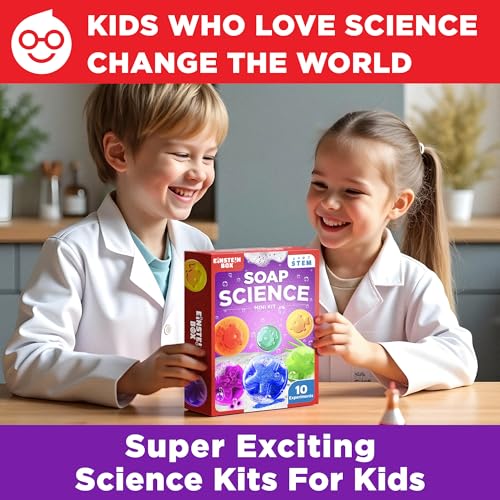 Image of Einstein Box Return Gift for Kids Age 6-12 Years | Fun DIY Science Soap Making Kit with Fish and Star Scented Soaps for Kids