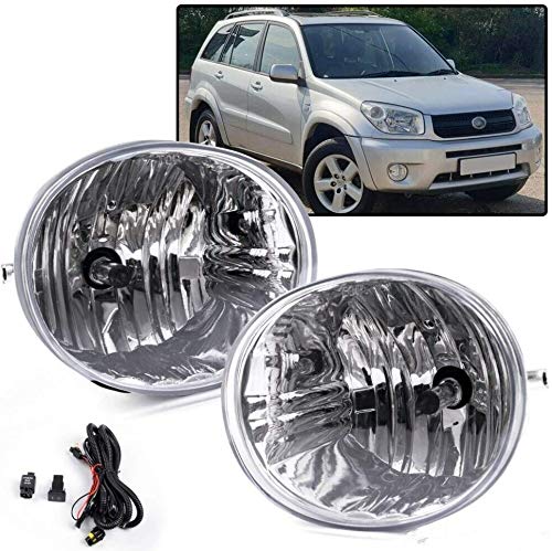 PIT66 Fog Lights, Compatible with 04-05 Toyota RAV4/05-07 Avalon(NOT FIT Limited)/06-09 4Runner/04-06 Lexus ES330 (from Jun 04 production date) Clear Lens