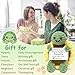 Positive Turtle Christmas Birthday Gifts for Women Men - Stocking Stuffers for Teen, Crochet Turtle Funny Gifts for Boy Girl Friend Sister Coworker, Emotional Support Inspirational Gift for Cheer Up
