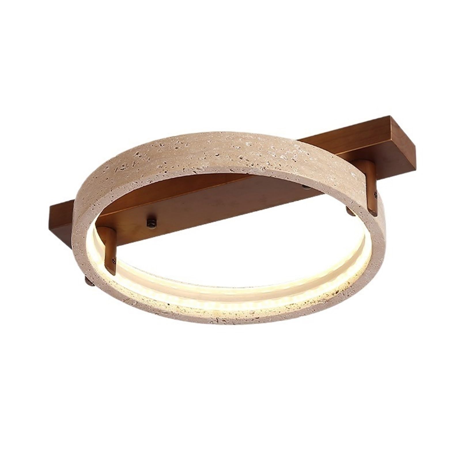Bx9rE7tK3g Ceiling Light Creative Ring Stone Ceiling Lamp Room LED Decorative Lighting Retro Style for Living Room