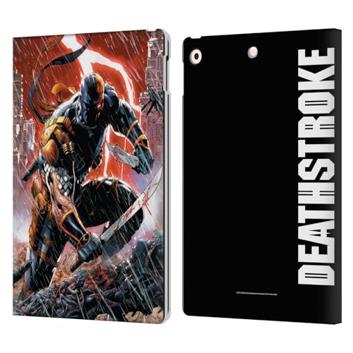 Coque iPad 10.2 cuir protège écran contre rayures Justice League Deathstroke