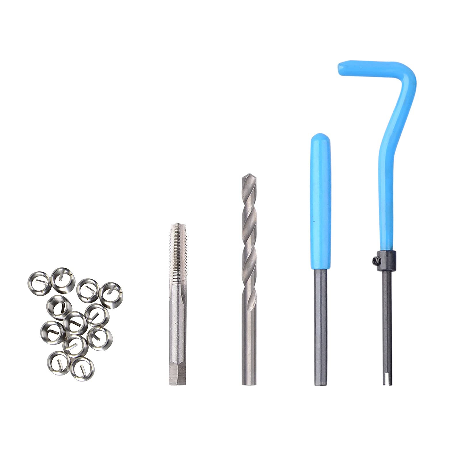 DAYUAN Kit di Riparazione Filettatura 151 Pezzi Manicotti elicoidali metrici M5 M6 M8 M10 M12 Acciaio Inox