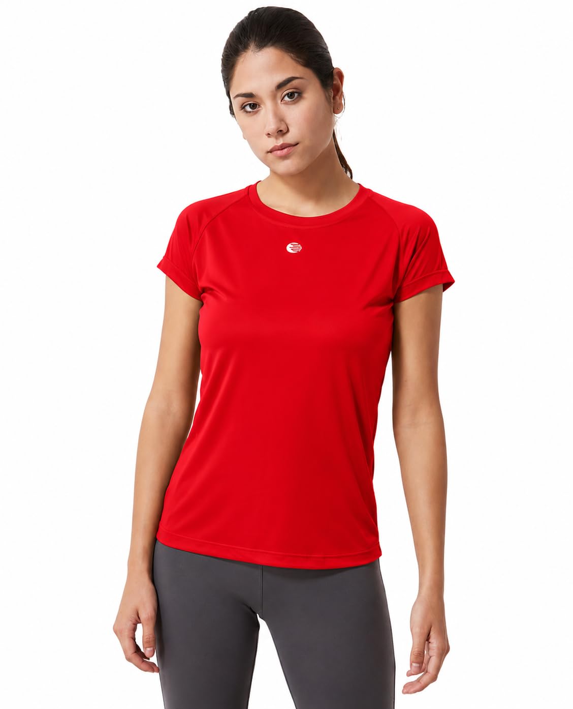 athlete Women's Active Sports Tee | Polyester Spandex | Sweat-Wicking | Reflective Detail | Workout Running Tee-picture-10