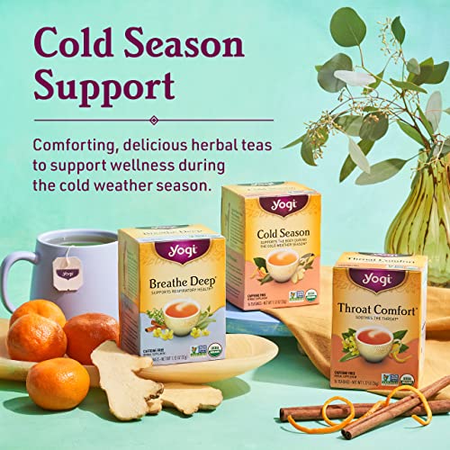 Yogi Tea - Honey Lemon Throat Comfort (6 Pack) - Soothes The Throat - 96 Tea Bags #TOP4