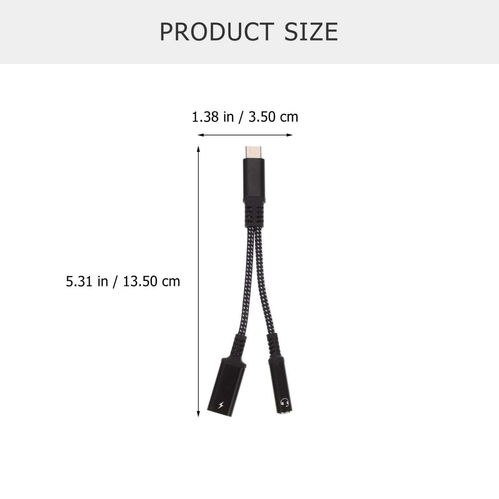 Gatuida Adattatore Jack per Cuffie USB C Convertitore Audio da Usb-c Accessorio Leggero e Portatile per Dispositivi Compatibili Interfaccia Usb-c