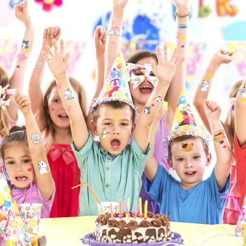 Cat Temporary Tattoos For Kids 100 Glitter Styles Cat Birthday Party Supplies Waterproof Cartoon Cat Tattoo Party Favors Goodie Bag Fillers Gift #TOP3