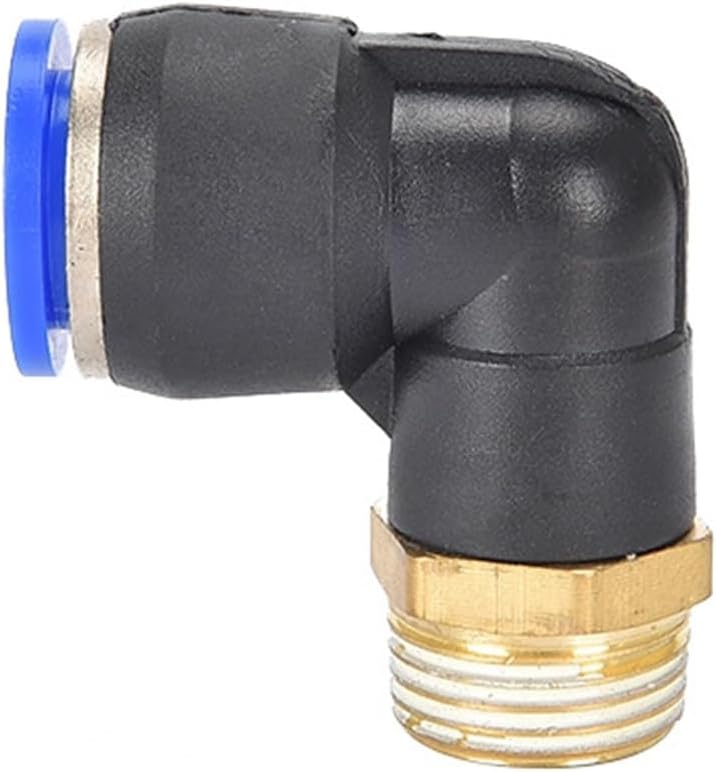 PL Copper Hose Pneumatic Quick Connector 90 Degree L-shaped Right Angle PC4-M5 8-02 12-04 1Pcs(PL6-02)