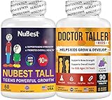 Bundle of NuBest Tall 10+ for Children (10+) and Teens 60 Capsules & Doctor Taller Kids 90 Vegan Che