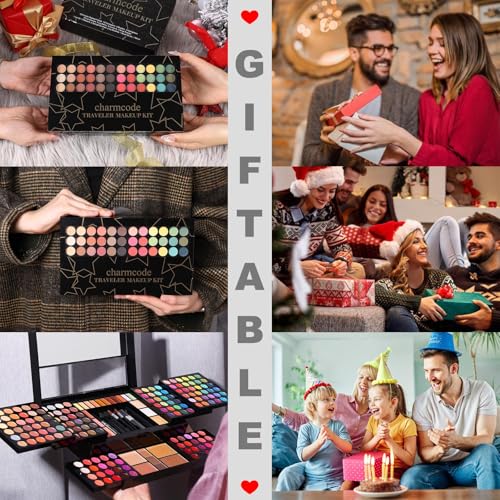 Professional Big Makeup Kit for Teens Girls & Women Full Kit, Beauty Case with Beginner Cosmetics Sets, All-in-One Make Up Gift Box with Lipgloss, Eyeshadow,Blush,Highlight,Brow&Liner Pens,Brush,etc - Image 6