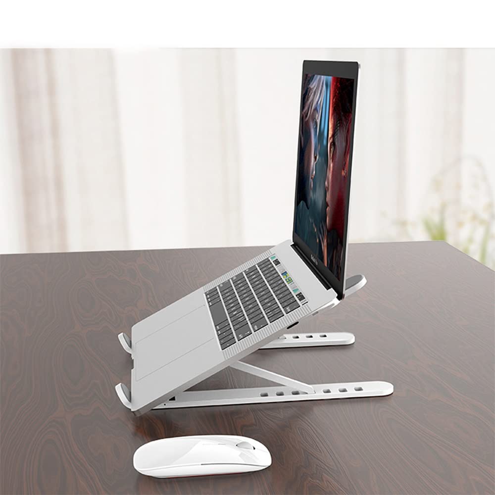 DR. BATTERYNew Ergonomic Design Portable Laptop Stand Desk with 6 Levels Height Adjustment Compatible with All laptops and Tablets (Black)