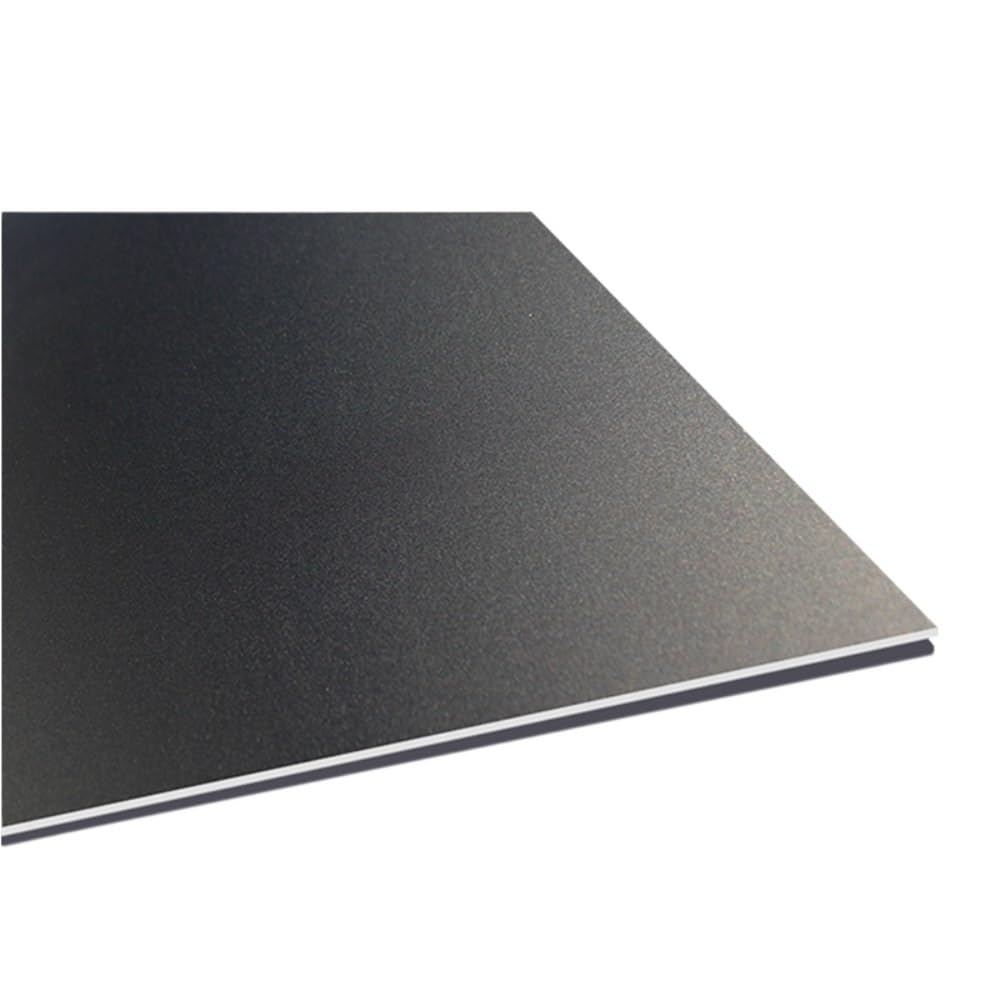 Máquina de láminas de aluminio anodizado de 1mm, placas de Metal grabables for manualidades DIY, 3 uds.(Bright Black,1.0x200x200mm)