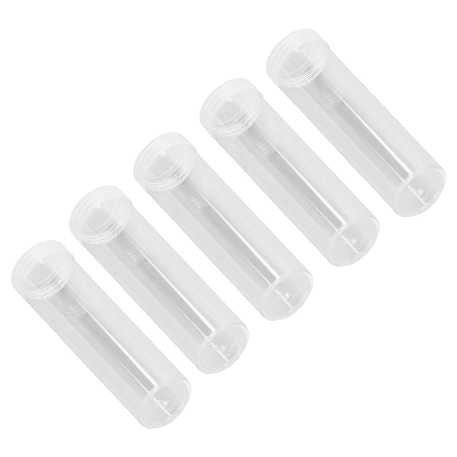 Tube de Rangement pour Pièces de Monnaie Transparent 25mm avec Éponge de Protection pour Collectionneurs Numismatique
