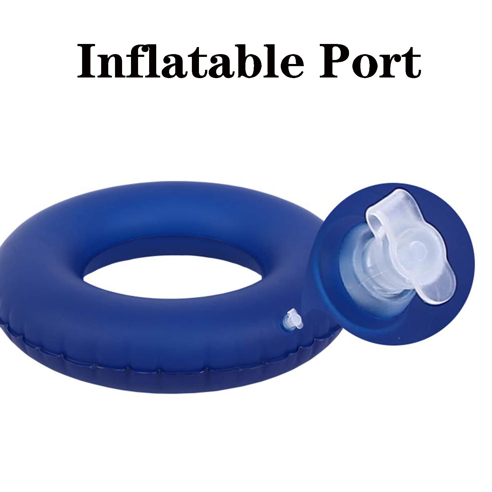 Almohada Inflable Portátil En Forma De Dona para Aliviar El Dolor De Coxis, Almohadilla Antiescaras, Cojín De Aire para Escaras, Hemorroides, Embarazo, con Bomba D,Blue