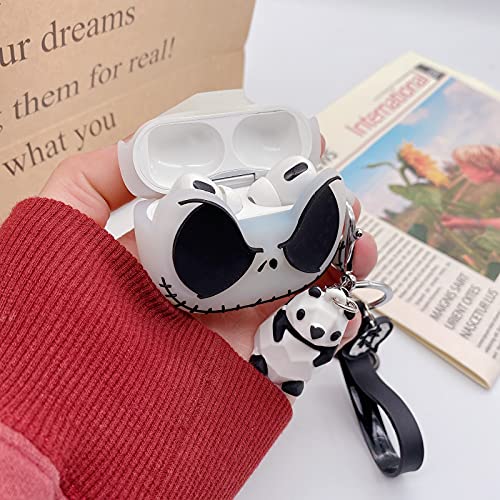 Ccxnas Compatible Airpods Pro Case Cover With Keychain, Luminous Skull Case Compatible With Airpods Pro Cases, Cute Funny Anime Case For Airpods Pro #TOP5