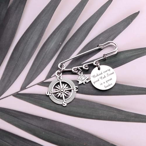 Cub Scout Leader Charm Safety Pin Brooch Boy Girl Scout Gifts Behind Every Good Cub Scout is A Great Leader4