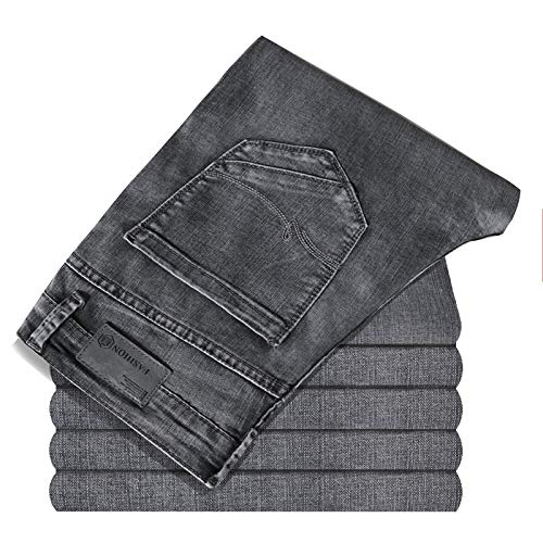 Jeans Vaqueros Pantalon Pantalones Vaqueros para Hombre Clásico Retro Nostalgia Pantalones Vaqueros Rectos De Mezclilla para Hombre De Talla Grande Pantalones Largos para Hombre Pantalones De Mot