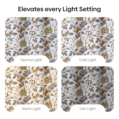 Image of haus & kinder Digital Printed Cotton Door Curtain 7 Feet Long Pack of 2 Door Curtains, 7 Feet Curtain for Door (Earthy Bloom, Multicolor 130x213 CM)