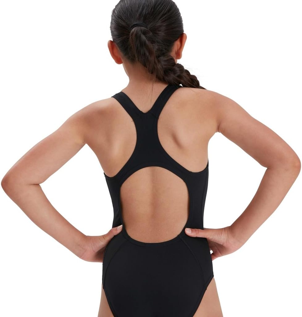 Speedo Eco Endurance+ Medalist Swimsuit | Chlorine Resistance | Recycled Fabric Swim Holiday Girls Swimsuit (1-Pack)