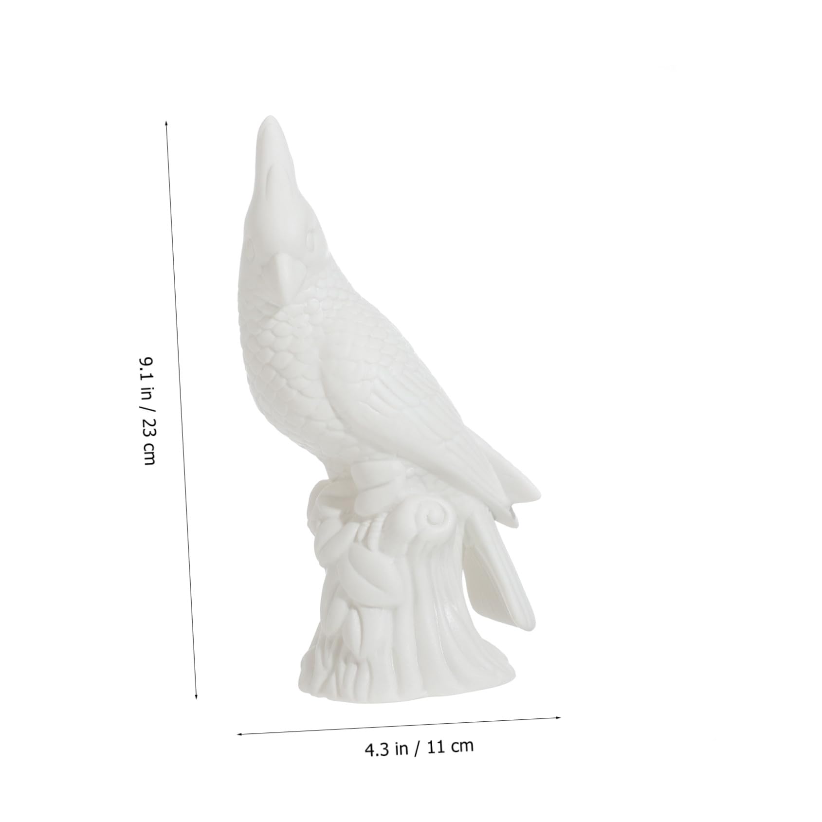 Toyvian Keramik Papageienmodell aus Weißer Keramik mit Sicherem und Umweltfreundlichem Material Zarte Dekofigur als Partygeschenk oder Fotorequisite