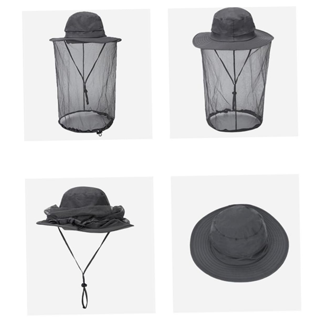 Happyyami 3pcs Anti-uv Repelling Hat Comfortable Face Covering Net for Outdoor Use for Fishermen Hunters Campers