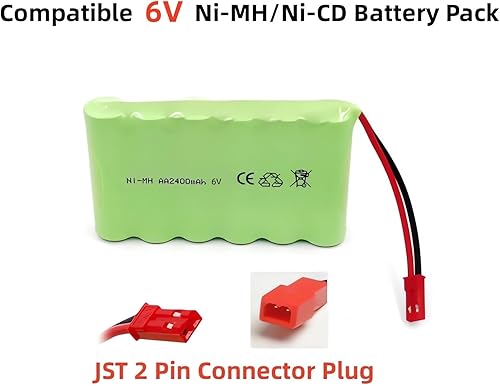 Miniatura 3 de Aliwisdom Cable de carga universal RC con conector JST de 2 pines para batería de 6 V Ni-MH/Ni-CD (5S), compatible con coche