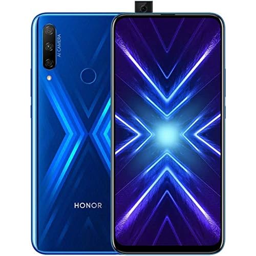 HONOR 9X Phantom Blue - Smartphone Bundle (6,59 Zoll Display, 128 + 4 GB) + 48MP AI Triple-Kamera + 16MP Pop-up Frontkamera + gratis HONOR Classic Earphones [Exklusiv bei Amazon] – Deutsche Version