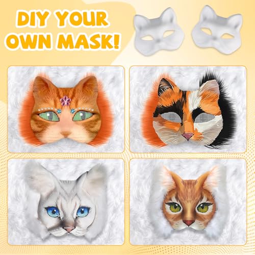 Masque de chat vierge à peindre pour créer un déguisement sur mesure