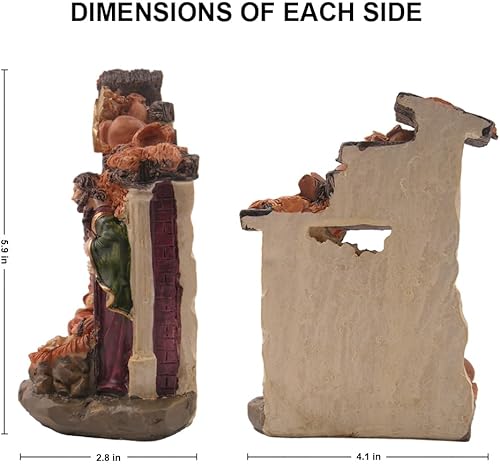 Miniatura 5 de HINSINKIA Juego de Belén para Navidad en interiores, decoración de belén para el hogar, decoración de pesebre con Jesús de la historia clásica de la