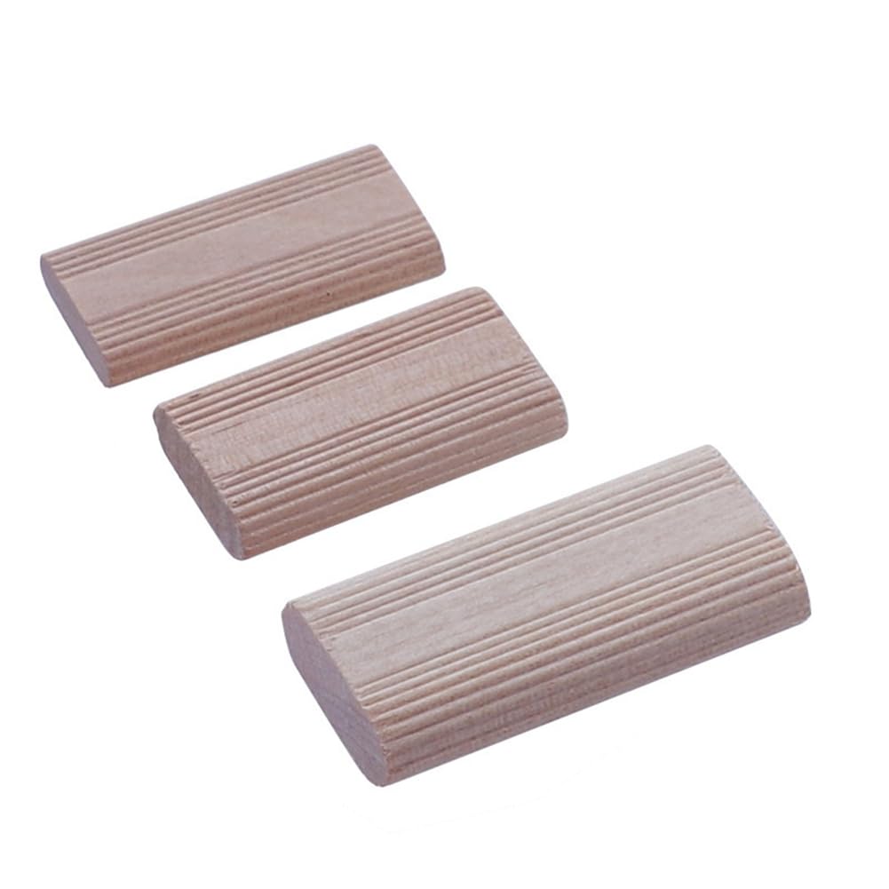 100 Pezzi di Connettori per Tasselli In Legno Domino da 8 Mm, Tappi In Legno di Faggio, Connettori di Giunzione per Mobili per la Lavorazione del Legno Facile da Installare Facile da Usare