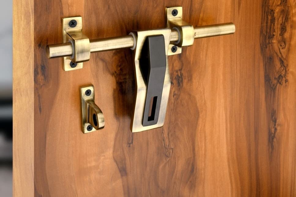 HARDWARE HUB 10" Zinc Aldrop | Fancy Aldrop for Door Fitting Kit, Door Accessories |Antique Black Glossy | Only for Single Door | 117