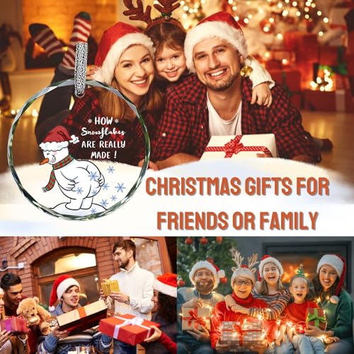 Funny Christmas Ornaments 2025,White Elephant Gifts,Stocking Stuffers for Men Women,Gag Gift for Friends Coworkers Boyfriend Family-How Snowflakes are Really Made - image 7