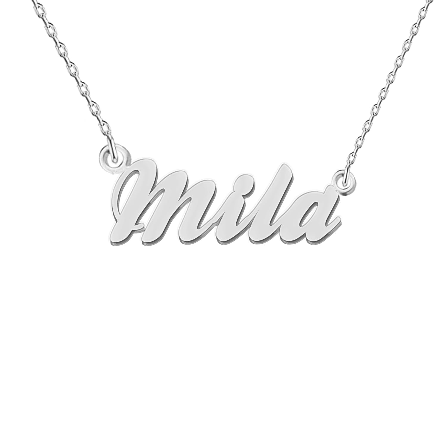 GR35Z9 Custon Name Necklace Stainless Steel Pendant Necklace Personalized Pendant Jewelry Gifts for Women