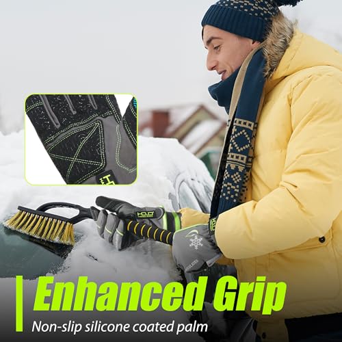 Image of HANDLANDY Winter Work Gloves, 3M Thinsulate Waterproof Insulated Gloves, Warm Ski Glove for Shoveling Snow Outdoor, Gifts for Men Women