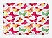Produktbild Colorful Bath Mat, Watercolor Butterflies with Large Colored Wings Spirit Animal Love Paint Print, Plush Bathroom Decor Mat with Non Slip Backing, 23.6 W X 15.7 W Inches, Fuchsia Green