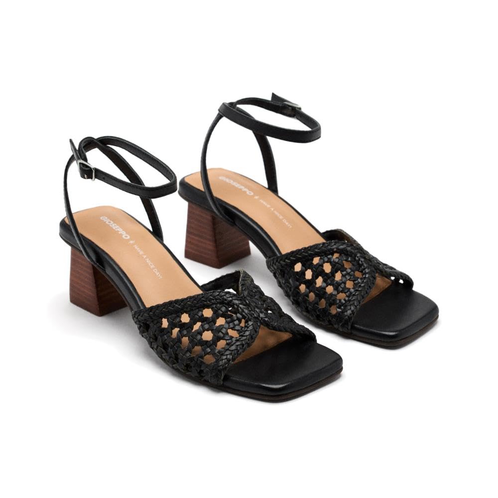 GIOSEPPO Women's Burnside Sandal, Black/White, 6 UK