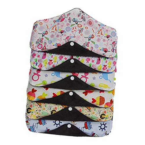 Totority - Totority Bamboo Charcoal Breathable Mama Pads 25x18cm Reusable Washable Cloth Sanitary Towel for Menstrual Care