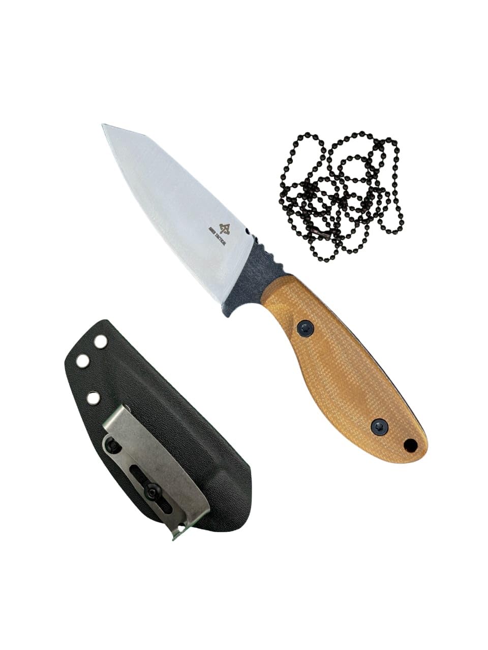 Fixed Blade, 3D Micarta Scales, EDC With Kydex Sheath, Ideal for Skinning, Survival, Camping, Hunting & Outdoors. Tactical Full Tang Knife (B-10)