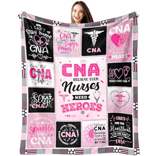 Paihvcn CNA Gifts, CNA Week Gifts for Women, 2025 CNA Appreciation Gifts Bulk, Certified Nursing Assistant Gifts, CNA Gifts Ideas, CNA Nurse Graduation/Birthday Gift Blanket 60